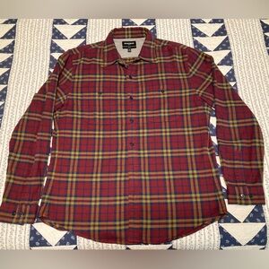 Bonobos red and tan flannel slim fit XL
